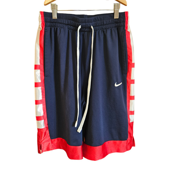 Nike Dri-FIT Elite Stripe Basketball Shorts Navy Men's Medium - Picture 1 of 7